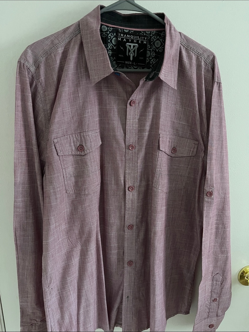Tranquility by Colorado Clothing Men's Button-Down Shirt - Dusty Mauve